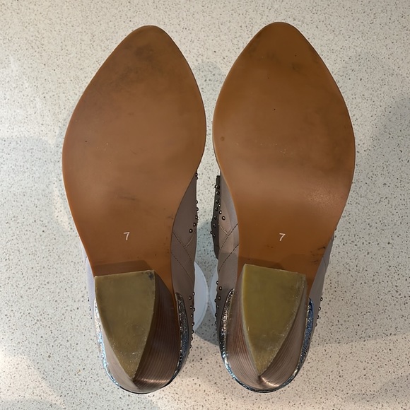 Jeffrey Campbell tan studded booties. - Picture 6 of 7